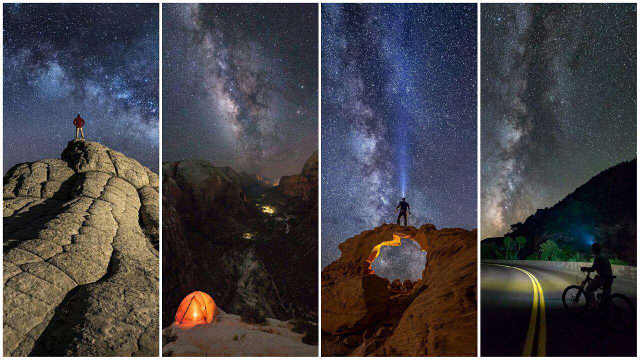 تصاویر زیبا و باورنکردنی از کهکشان راه شیری در پارک ملی گراند کانیون در ایالت آریزونا آمریکا